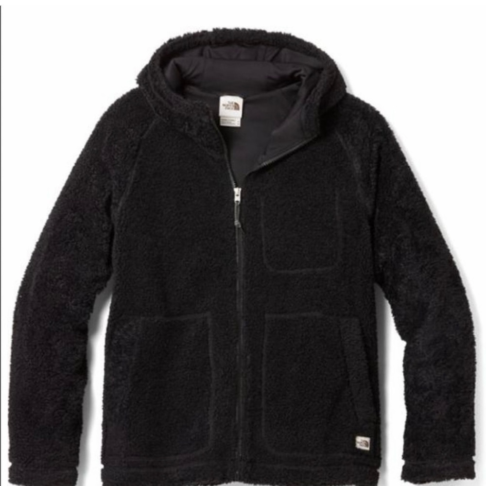 The North Face Womens Black Fleece Hooded Teddy Jacket